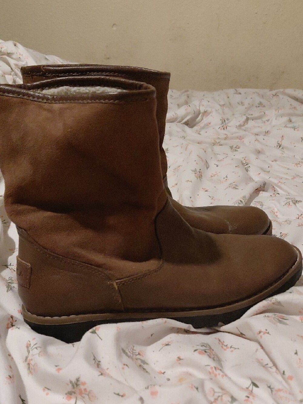Nautica Brown Mid-Calf Cozy Winter Boots